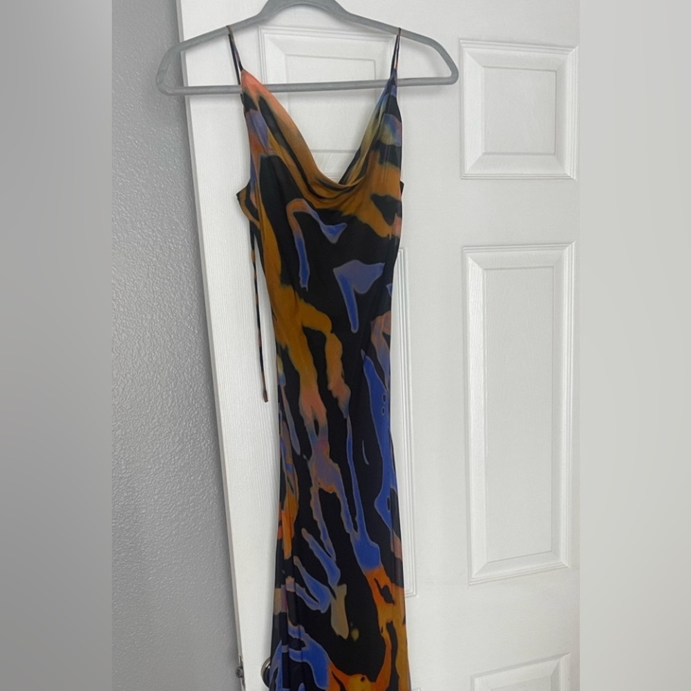 Rat & Boa Vibrant Orange and Blue Maxi Dress - Picture 2 of 5